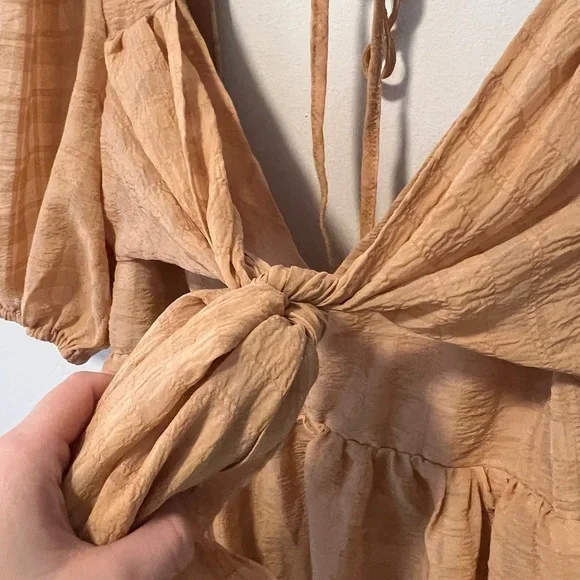 Lulu's Peach Smock Mini Dress - Picture 6 of 13